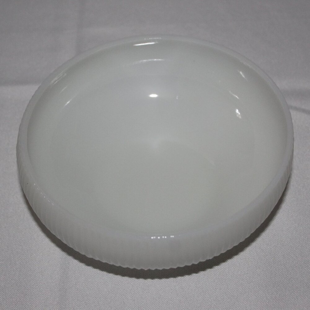 Vintage Ribbed E.O. Brody & Co. Milk Glass Bowl